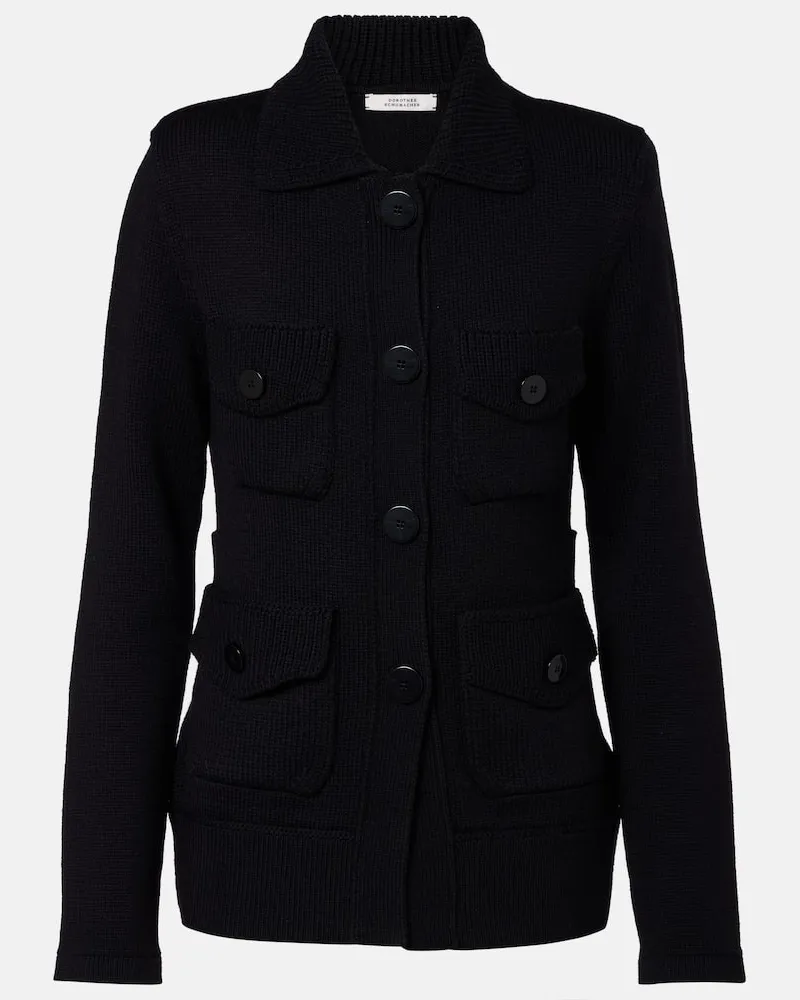 Dorothee Schumacher Jacke Power Attitude aus Schurwolle Schwarz