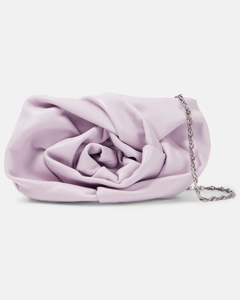 Burberry Clutch Rose aus Leder Weiß