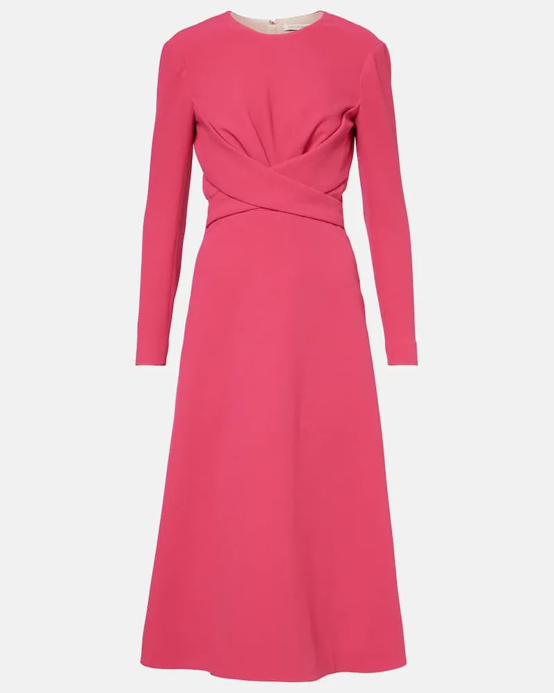 EMILIA WICKSTEAD Midikleid Elta aus Crêpe Rot