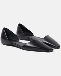 Totême Ballerinas The Asymmetric D’Orsay aus Leder Schwarz