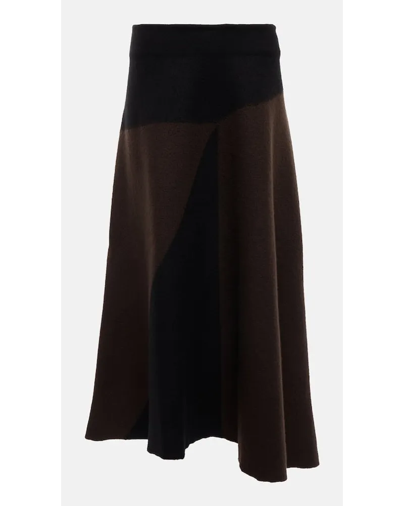 Jil Sander Midirock aus Wolle Braun
