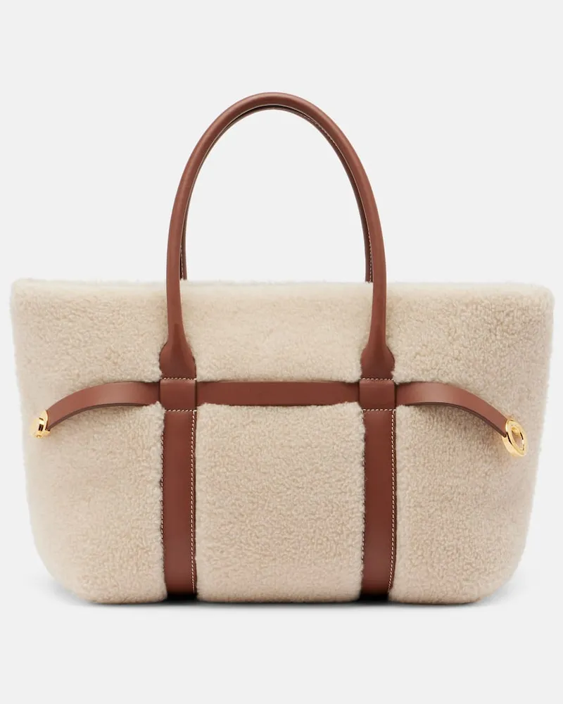 Loro Piana Tote Ghiera Small aus Shearling Beige