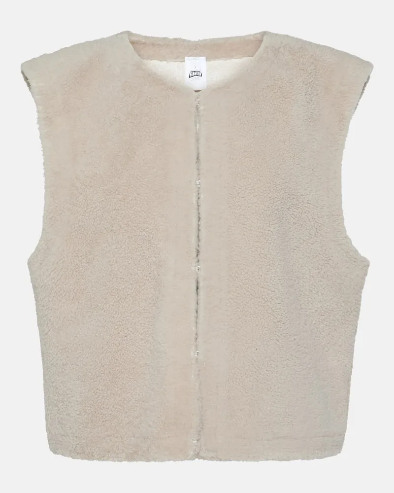 Jet Set Weste aus Shearling Neutral
