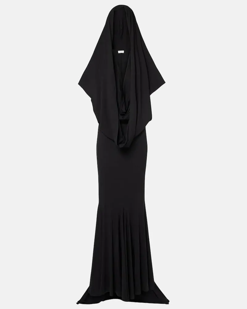 Magda Butrym Maxikleid aus Jersey Schwarz