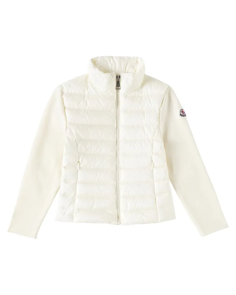 Moncler Daunenjacke aus einem Wollgemisch Weiß