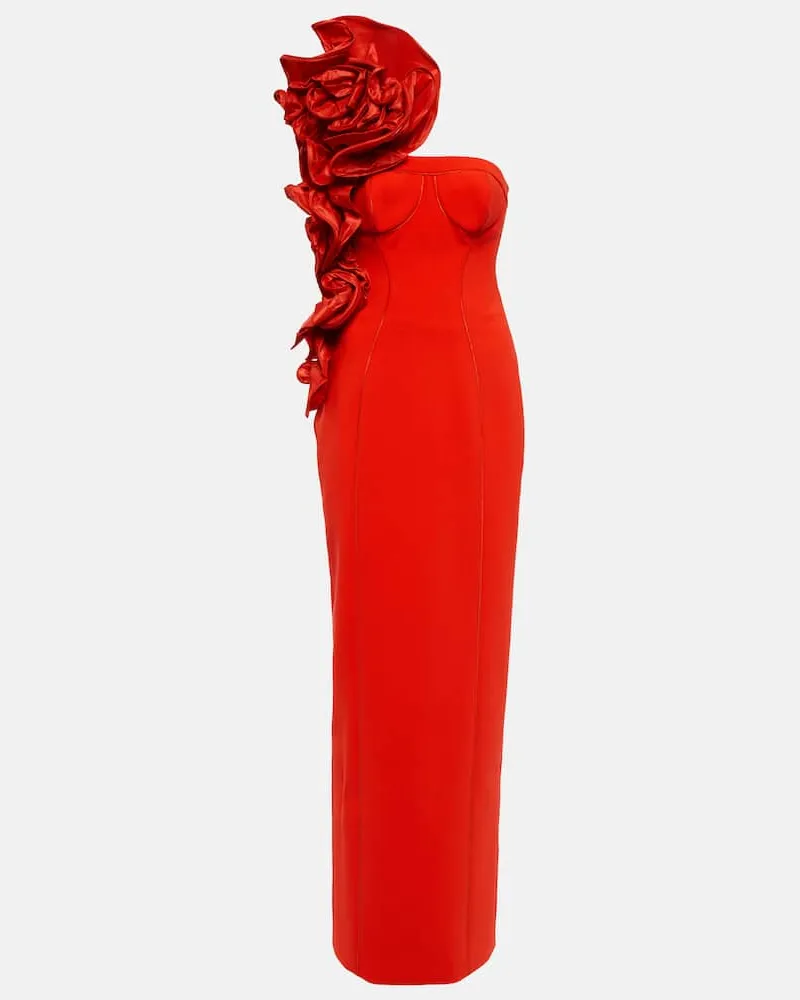 Carolina Herrera New York Verzierte Robe Rot