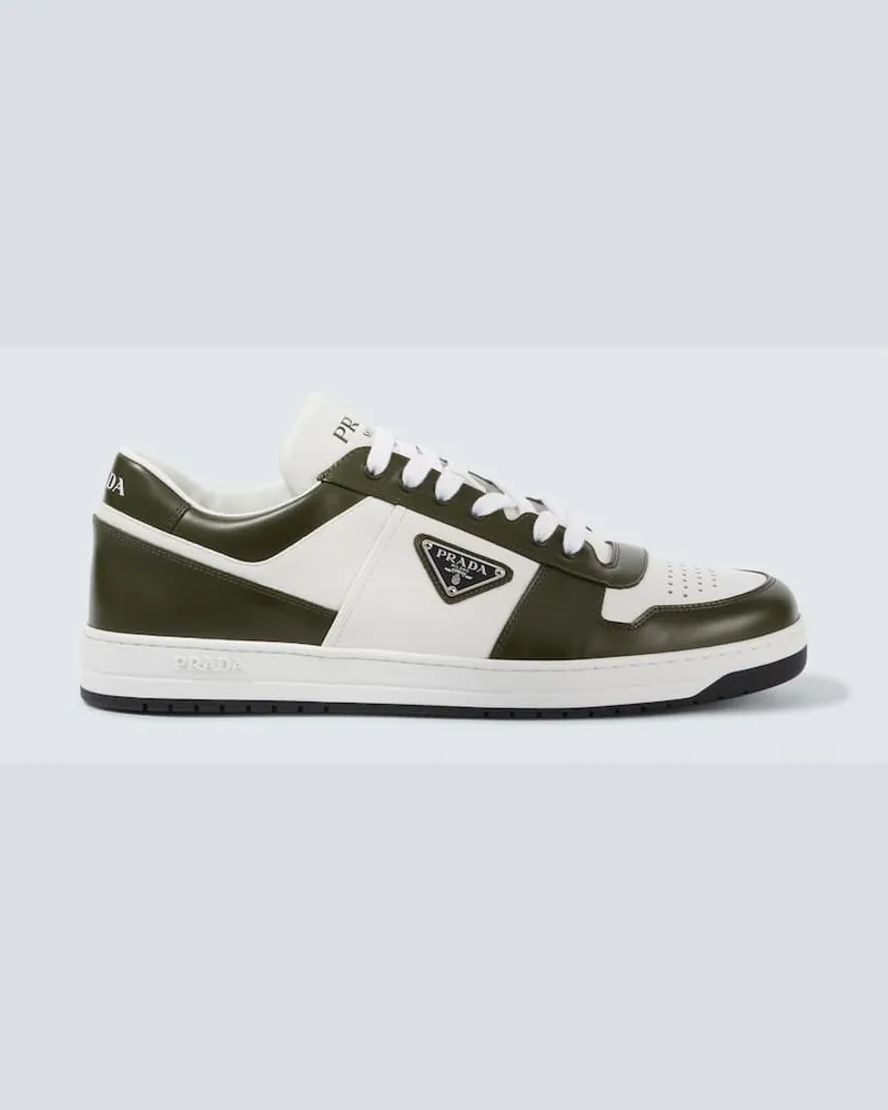 Prada Sneakers Downtown aus Leder Weiß