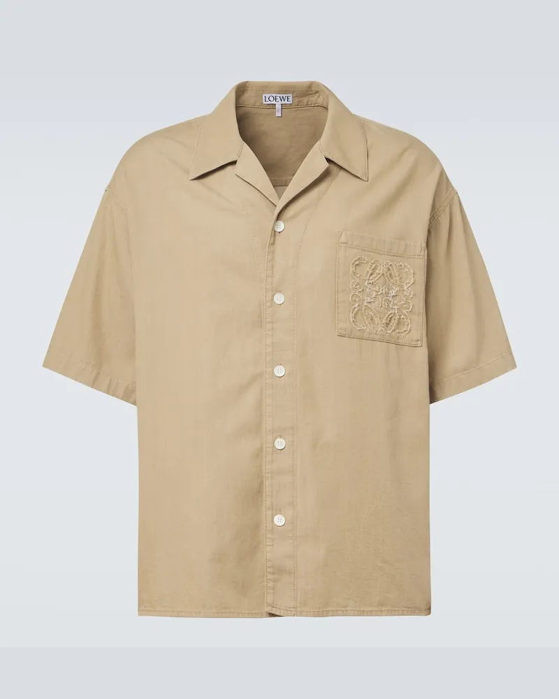 Loewe Hemd Anagram aus Baumwolle Beige