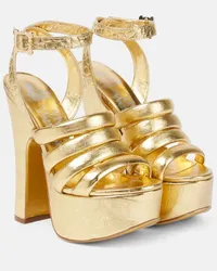 Vivienne Westwood Plateausandalen Britney aus Leder Gold