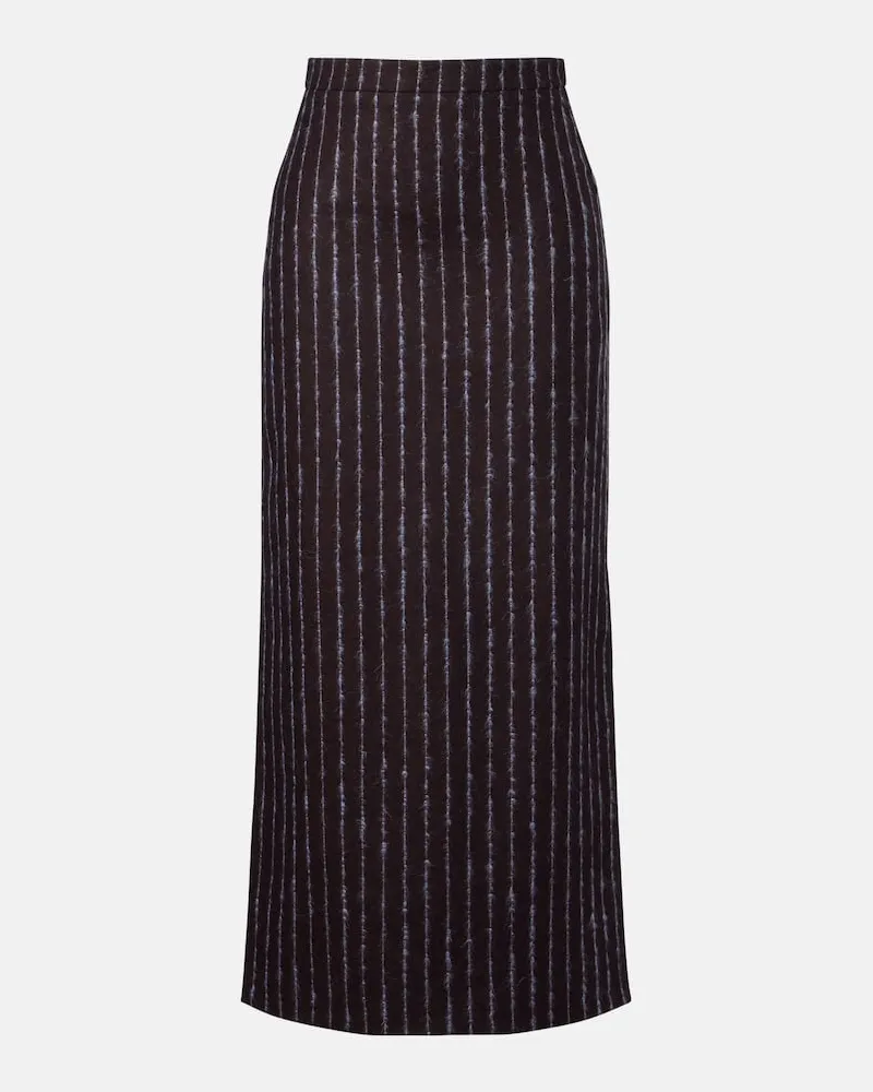 Erdem Bleistiftrock aus Wolle und Mohair Burgunderrot