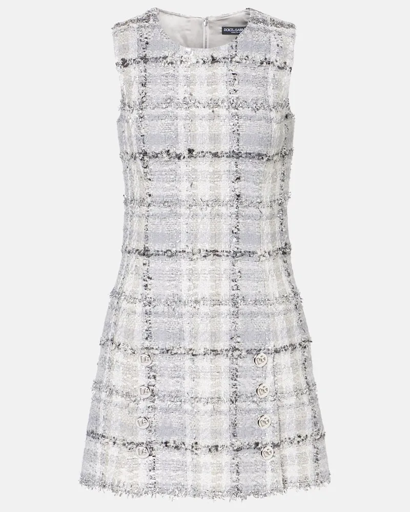 Dolce & Gabbana Minikleid aus Tweed Grau