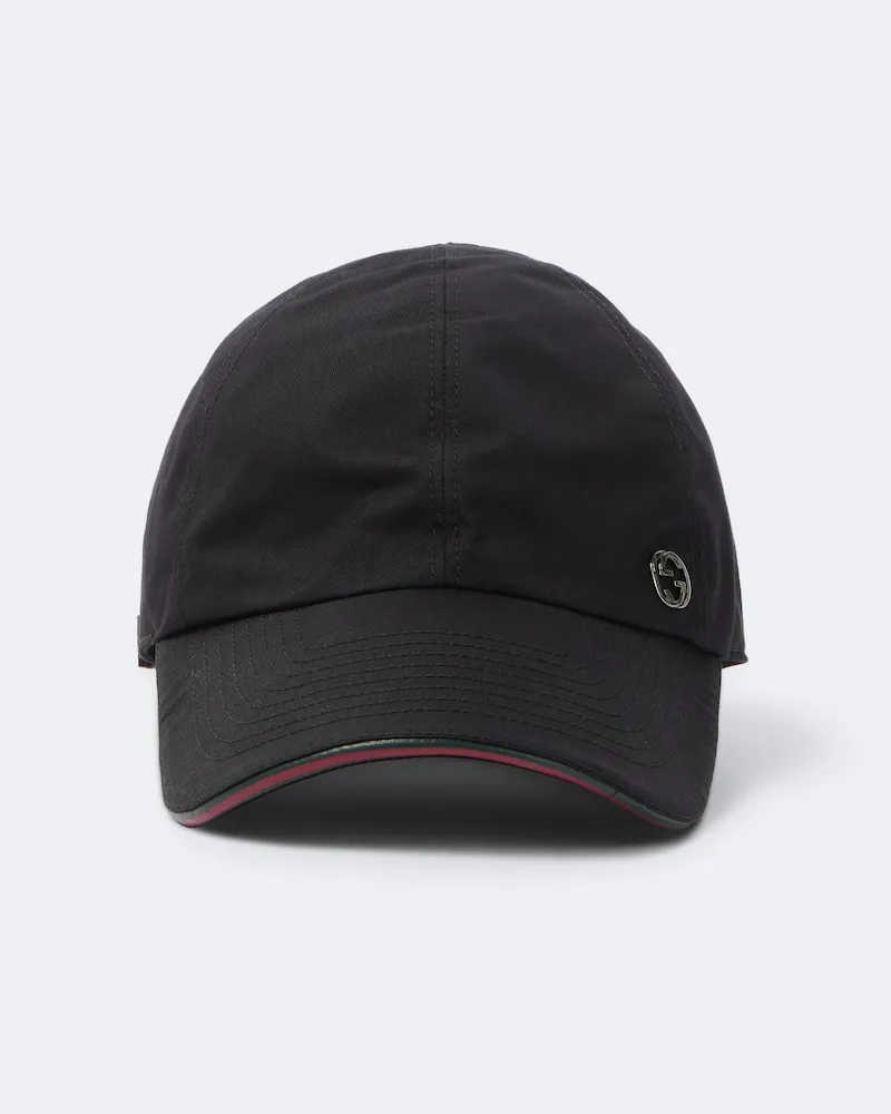 Gucci Baseballcap aus einem Baumwollgemisch Schwarz