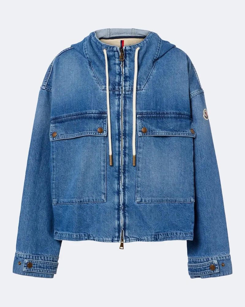 Moncler Daunenjacke Ecrevisse aus Denim Blau
