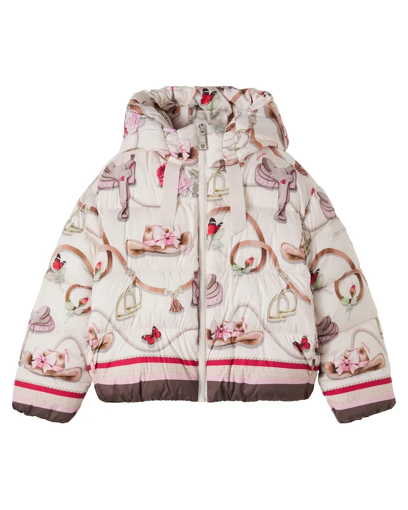 Monnalisa Bedruckte wattierte Jacke Multicolor