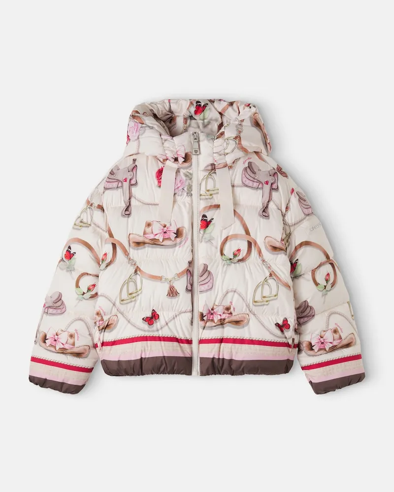 Monnalisa Bedruckte wattierte Jacke Multicolor