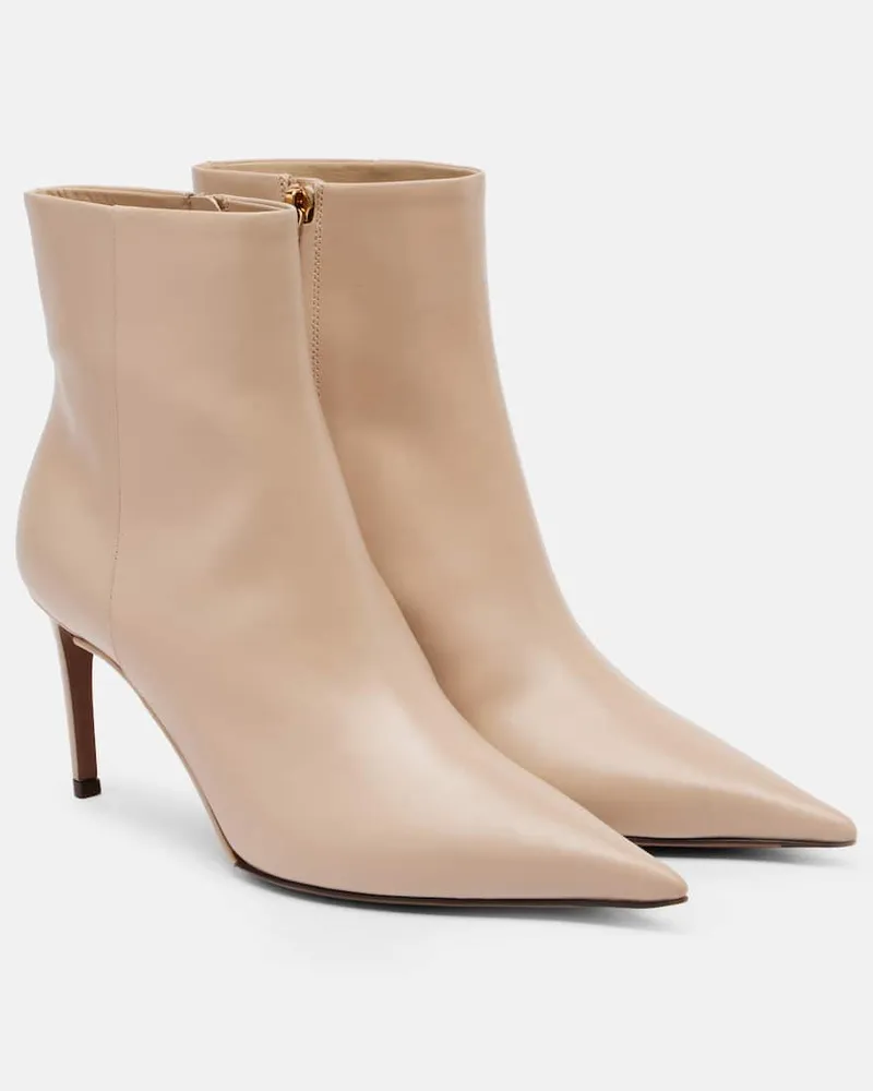 Dolce & Gabbana Ankle Boots aus Leder Beige