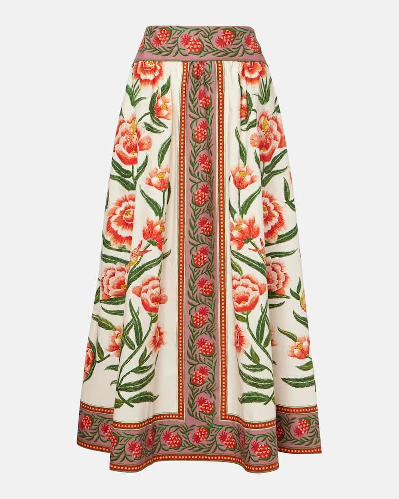 FARM Rio Bedruckter Midirock aus Baumwolle Multicolor