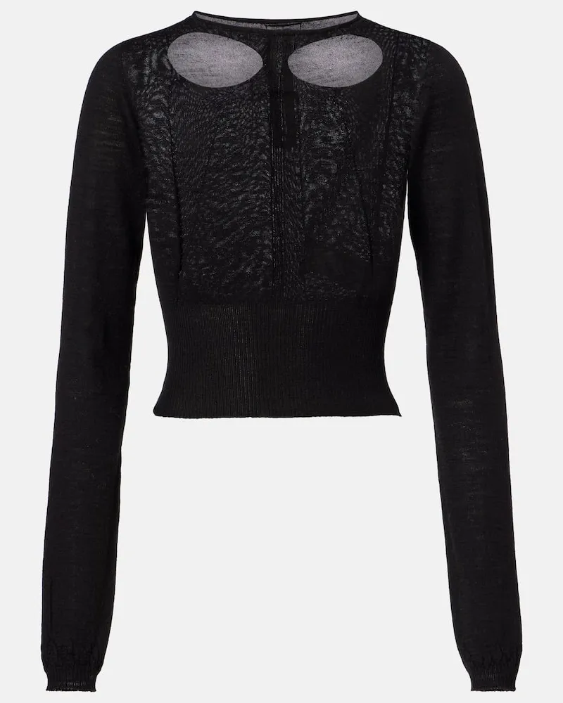 Rick Owens Pullover aus Schurwolle Schwarz