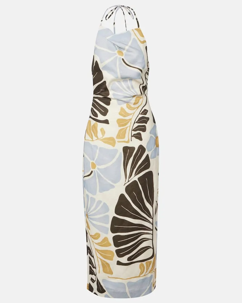 SIR Midikleid Lola aus Leinen Multicolor