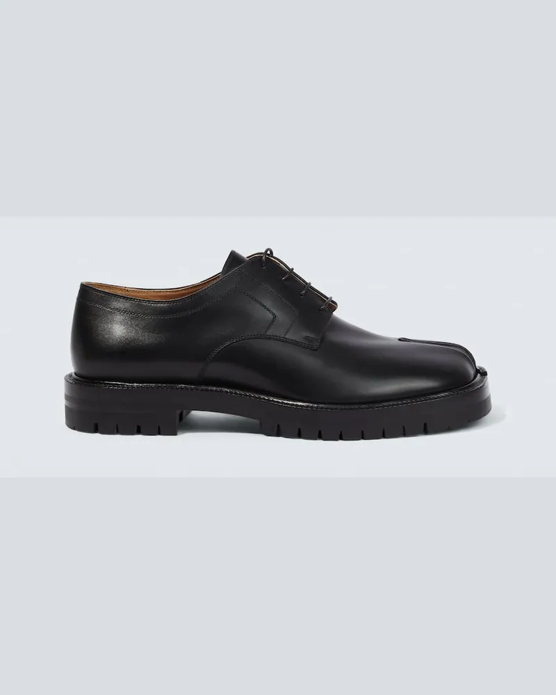 Maison Margiela Schnürschuhe Tabi aus Leder Schwarz