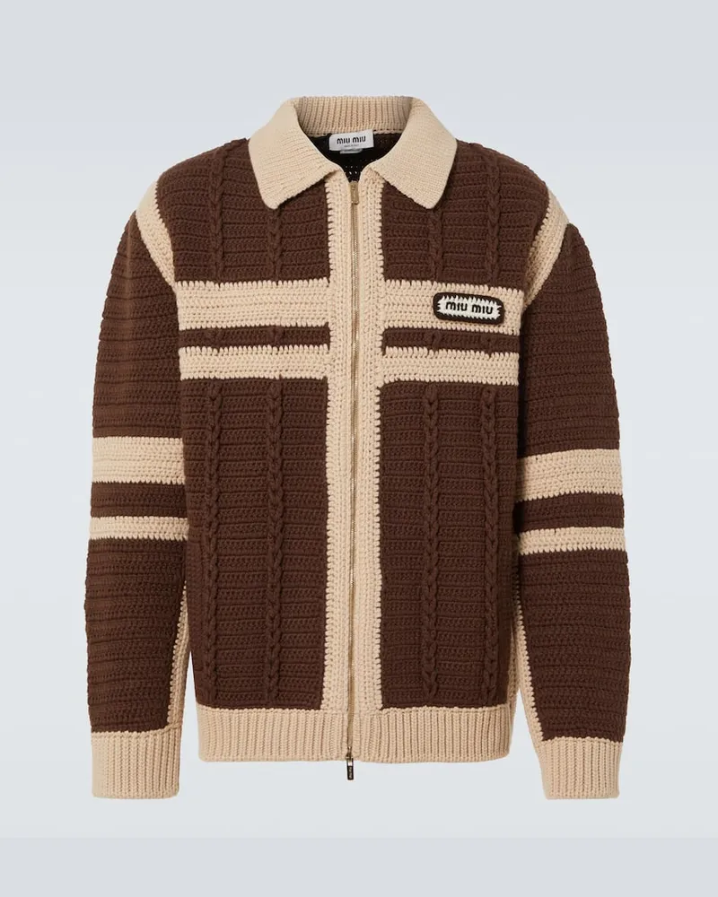 Miu Miu Jacke aus Kaschmir Braun
