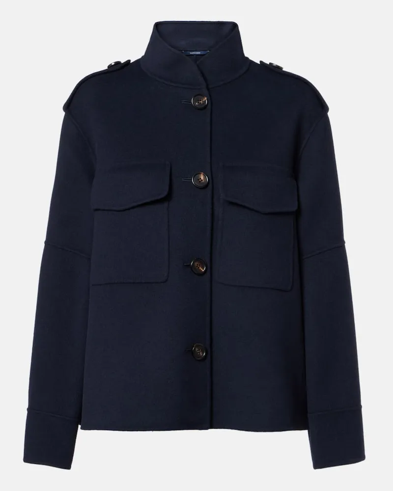 Max Mara Jacke Free aus Schurwolle Blau