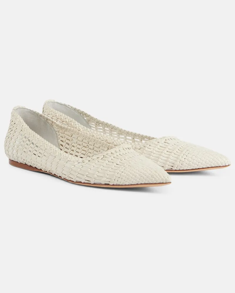 Gabriela Hearst Ballerinas Milos aus Leder Weiß