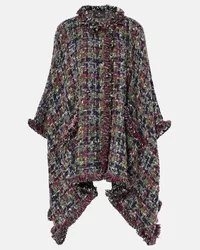 Etro Poncho aus Tweed Multicolor