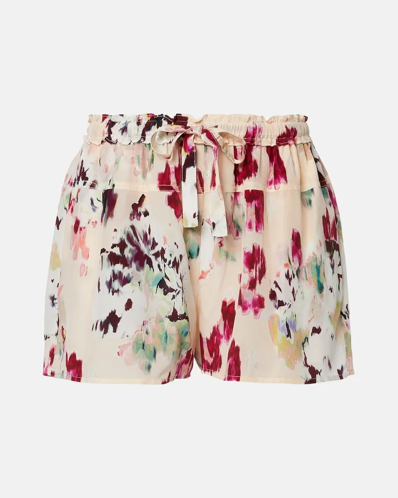 Ulla Johnson Shorts Aurielle aus Crêpe de Chine aus Seide Multicolor