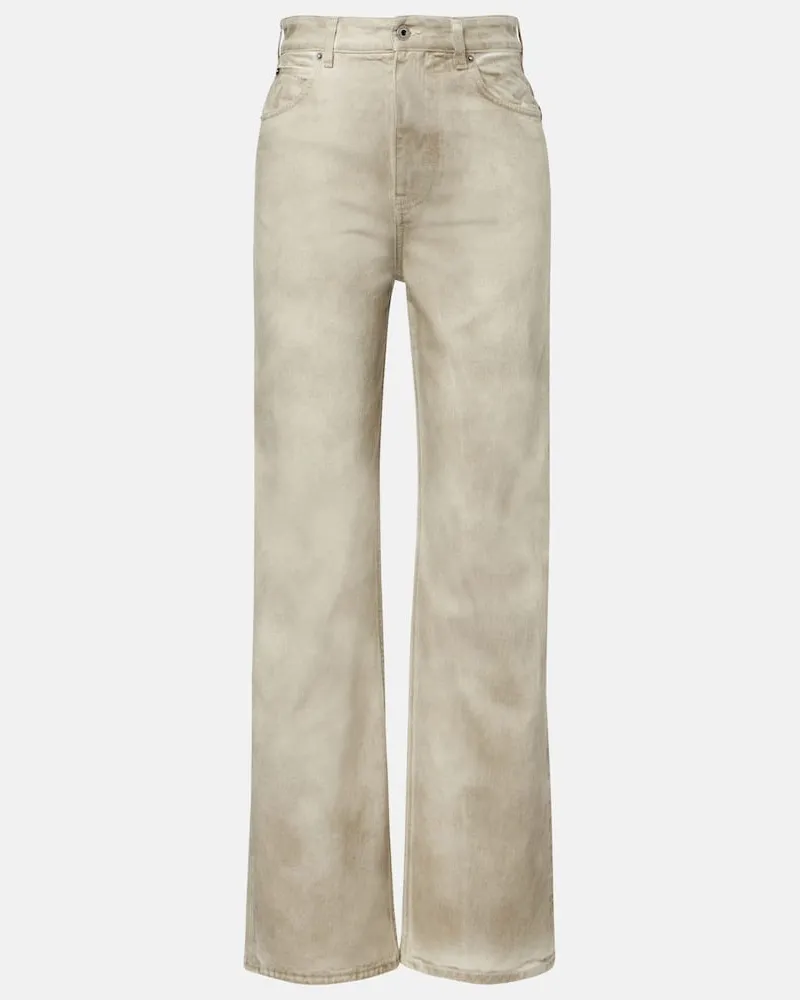 Loewe Wide-Leg Jeans Beige
