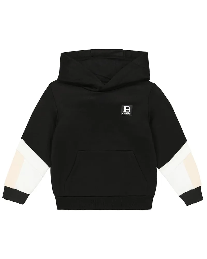 Balmain Hoodie aus einem Baumwollgemisch Schwarz