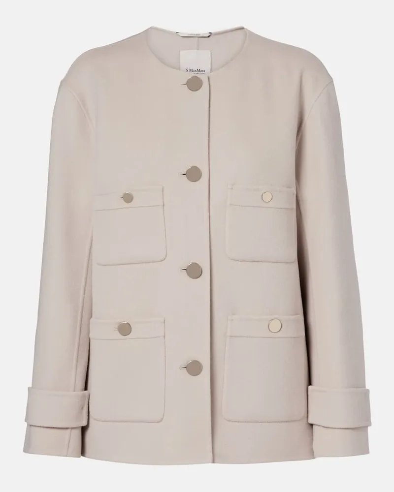 Max Mara Jacke Alba aus Schurwolle Beige