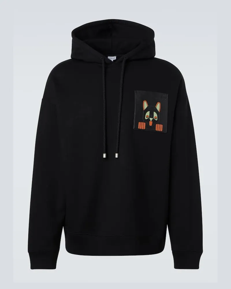 Loewe X Louis Wain Hoodie aus Baumwolle Schwarz