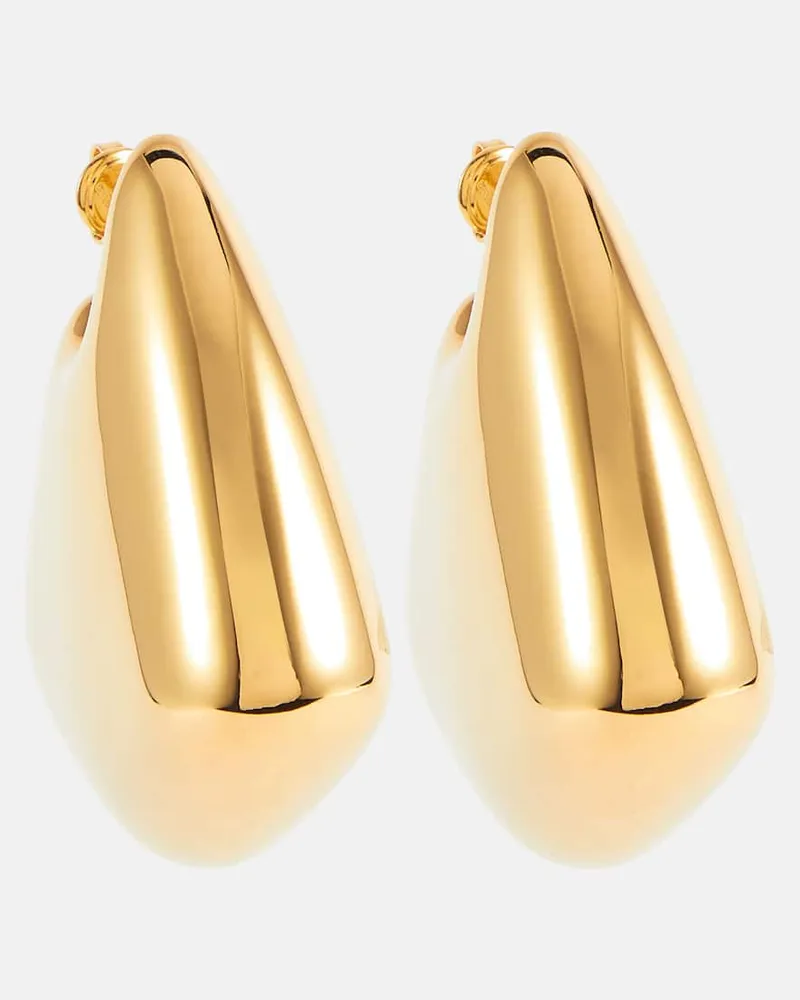 Bottega Veneta Ohrringe Fin Large aus Sterlingsilber, 18kt vergoldet Gold
