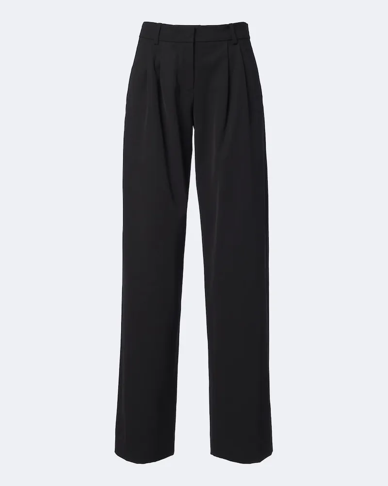Isabel Marant Weite Hose Lyda aus Schurwolle Schwarz