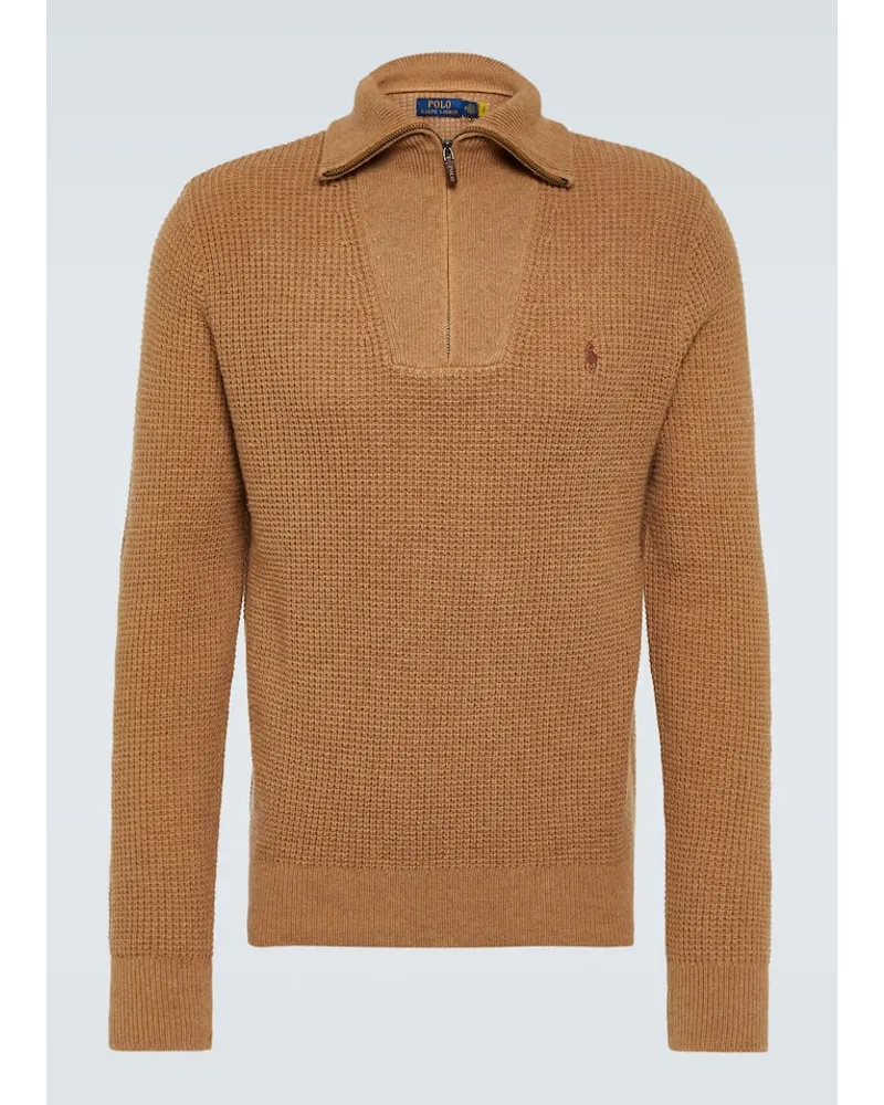 Ralph Lauren Pullover aus Wolle und Baumwolle Braun