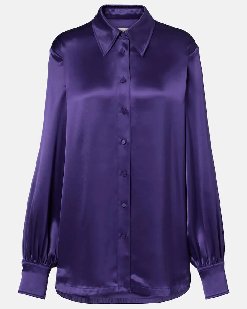 Joseph Bluse Dieu aus Satin Violett