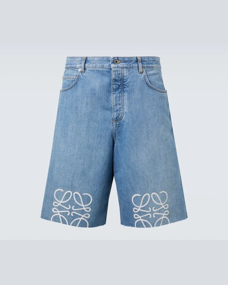 Loewe Jeansshorts Anagram Blau