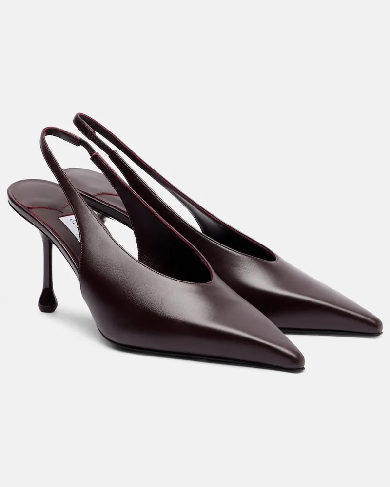 Jimmy Choo Slingback-Pumps Isa 80 aus Leder Burgunderrot