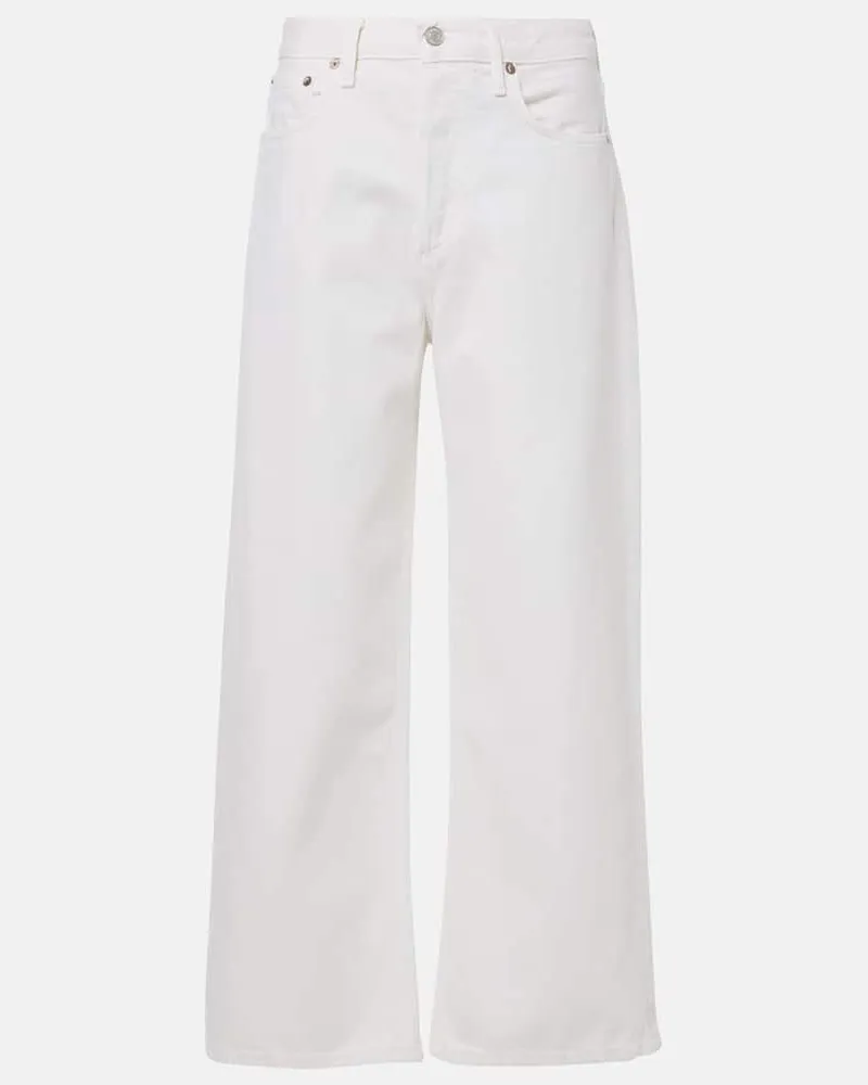 AGOLDE High-Rise Wide-Leg Jeans Ren Beige