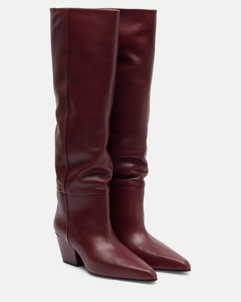 Paris Texas Stiefel Jane 60 aus Leder Burgund