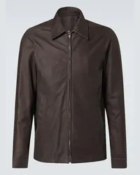 Rick Owens Lederjacke Braun