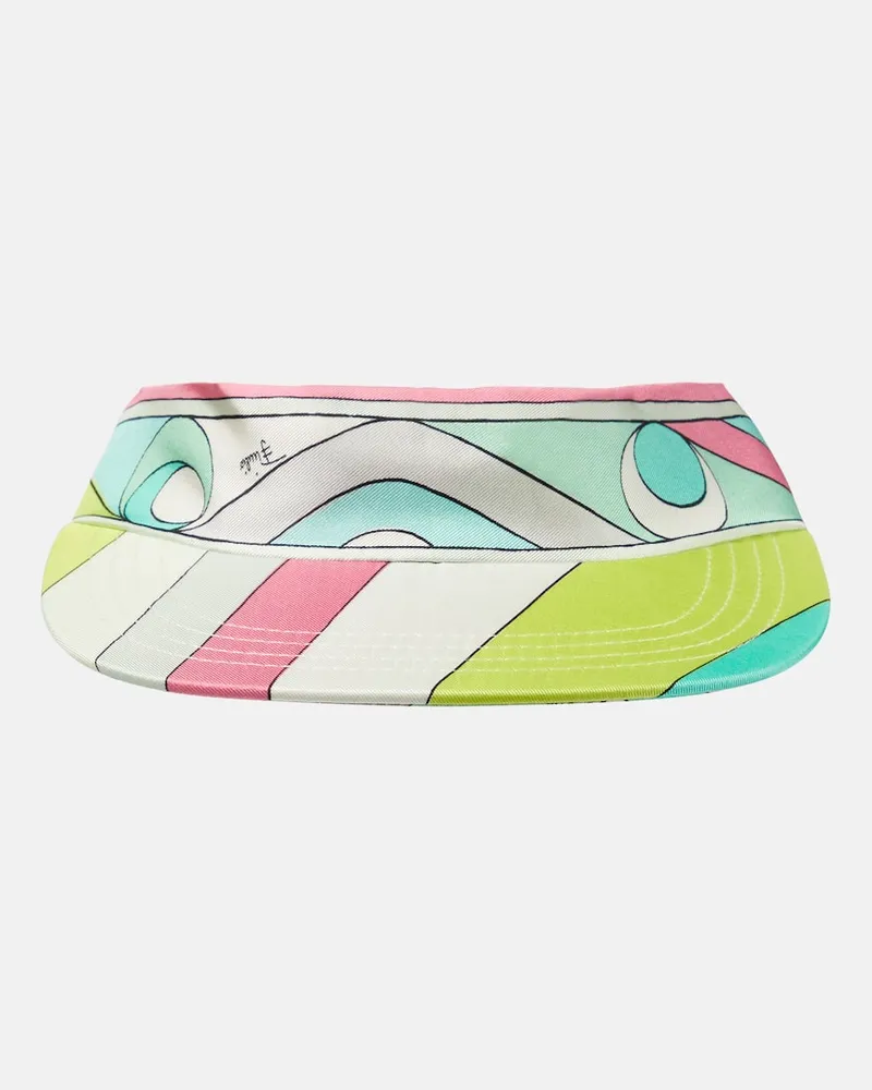 Emilio Pucci Bedruckter Visor aus Seiden-Twill Multicolor