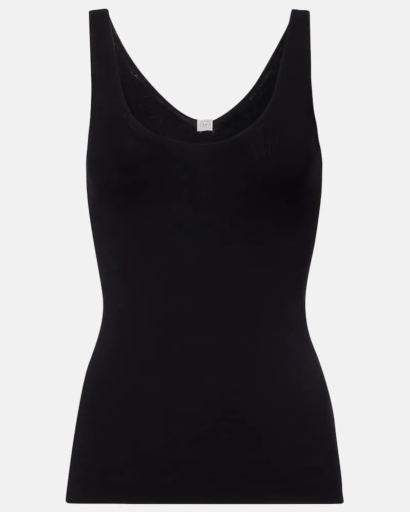 Totême Top aus Baumwolle Schwarz