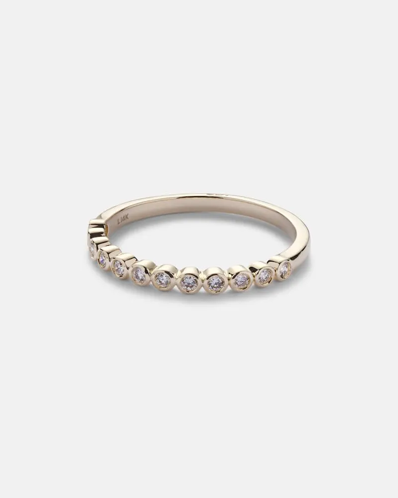 Stone & Strand Ring Slim Lattice aus 14kt Gelbgold mit Diamanten Gold