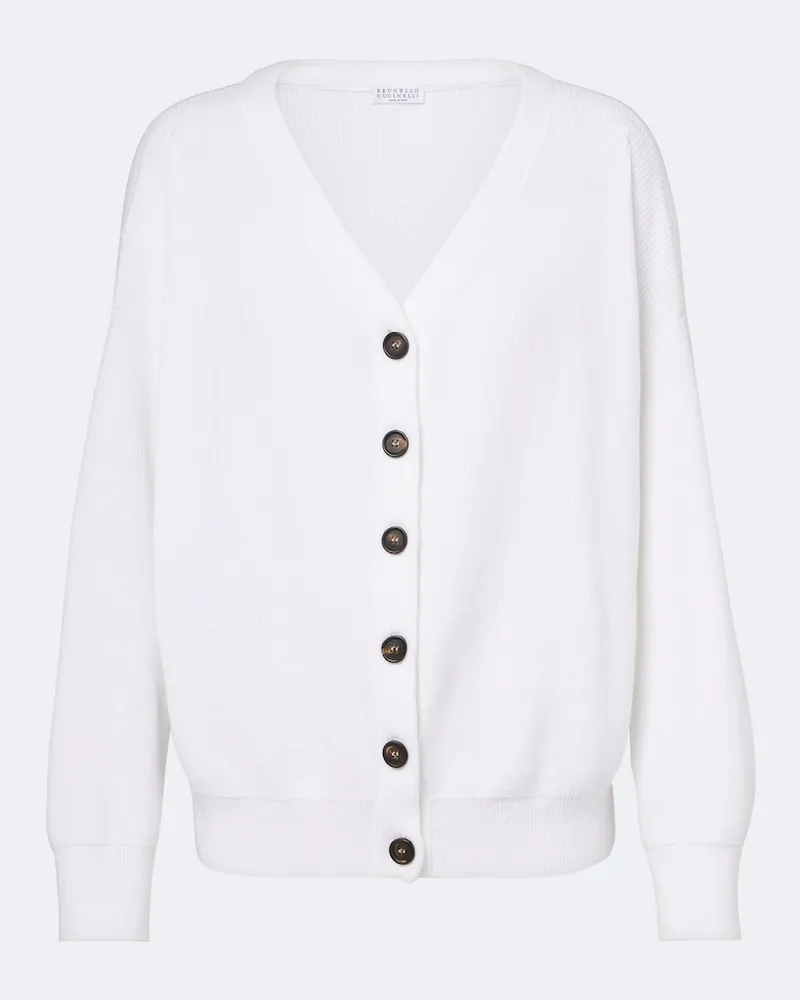 Brunello Cucinelli Cardigan aus Baumwolle Weiß