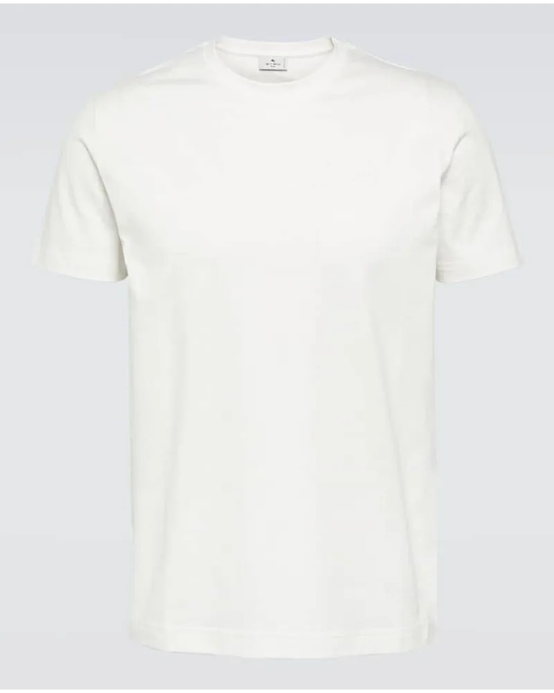 Etro T-Shirt aus Baumwoll-Jersey Weiss