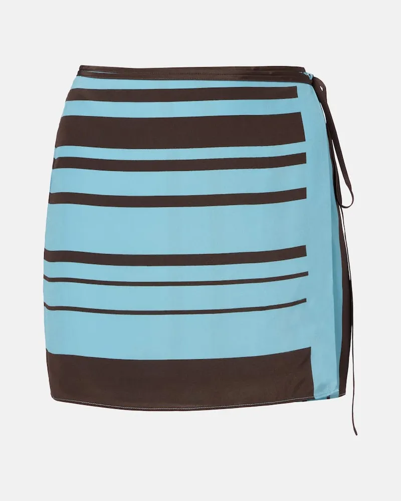 SIR Wickelrock Rioja aus Seiden-Crêpe Blau