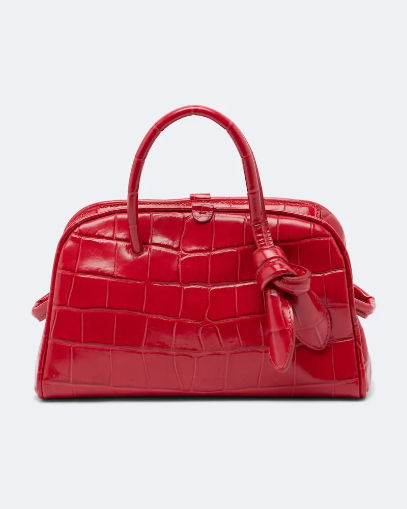 Jacquemus Bowling Bag Turismo Small aus Leder Rot