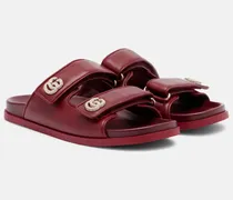 Sandalen GG aus Leder mit Kristallen